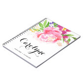 水カラフル色春フローラポカスタムイ ノートブック (左側)