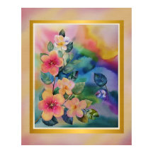 水カラフル色春枝と花