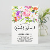 水カラフル色春開花ブライダルブランチ 招待状 (スタンド正面)