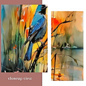 水カラフル色景観湖と鳥 フォトプリント           