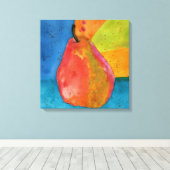 水カラフル色梨の絵を描キャンバスプリント キャンバスプリント (インサイチュ (ウッドフロア))