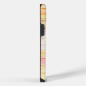 水カラフル色波モノグラムホワイトハート iPhoneケース (右側面)