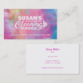 水カラフル色清掃用名刺 名刺 (正面/裏面)