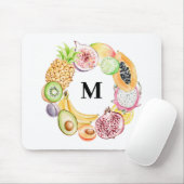 水カラフル色熱帯果実リースモノグラム マウスパッド (マウス)