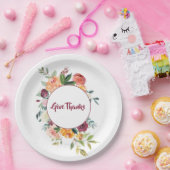 水カラフル色秋フローラ与え感謝してい0 ペーパープレート (パーティー)