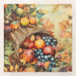 水カラフル色秋紅斑症 ガラスコースター