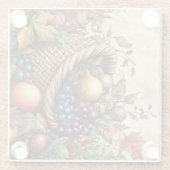 水カラフル色秋紅斑症 ガラスコースター (裏面)