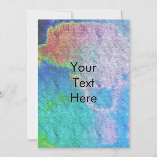 水カラフル色絞り染めカ空白のード シーズンカード (正面)