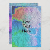 水カラフル色絞り染めカ空白のード シーズンカード (正面/裏面)