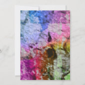 水カラフル色絞り染め招待状空白のカード シーズンカード (裏面)