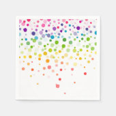 水カラフル色絵を描（ばちゃばちゃ）跳ねる |お祝い スタンダードカクテルナプキン (正面)