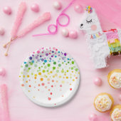 水カラフル色絵を描（ばちゃばちゃ）跳ねる |お祝い ペーパープレート (パーティー)