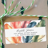 水カラフル色羽黒のスクリプト名 ラベル