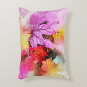 水カラフル色葉 アクセントクッション (正面(垂直))