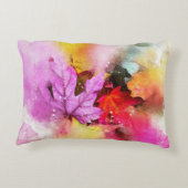 水カラフル色葉 アクセントクッション (裏面)