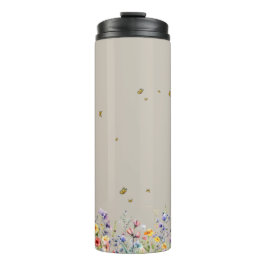 水カラフル色蝶の花 タンブラー