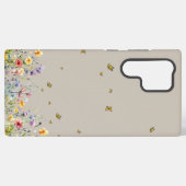 水カラフル色蝶の花 SAMSUNG GALAXYケース (裏面横)