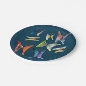 水カラフル色蝶紙プレート ペーパープレート (アングル)