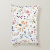 水カラフル色野花フローラ園 アクセントクッション (裏面(縦))