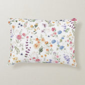 水カラフル色野花フローラ園 アクセントクッション (裏面)