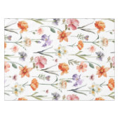 水カラフル色野草花柄 テーブルクロス (正面(横))