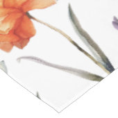 水カラフル色野草花柄 テーブルクロス (アングル)