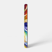 水カラフル色開花デザインフローラ SAMSUNG GALAXYケース (左側面)