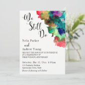 水カラフル色「我々はまだ行う」誓い更新 招待状 (スタンド正面)