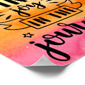 水カラフル色 – 旅の喜びを見つける ポスター (角)