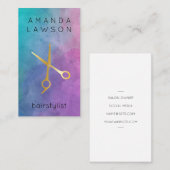 水カラフル色 | 美容師 名刺 (正面/裏面)