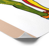 水カラフル色noStretchエクササイズポスター ポスター (角)