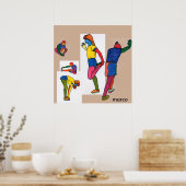 水カラフル色noStretchエクササイズポスター ポスター (キッチン)