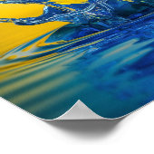 水カラフル跳ね ポスター (角)