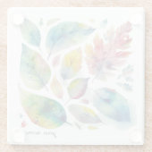 水カラフル離れ色、カスタマイズ可能 ガラスコースター (裏面)