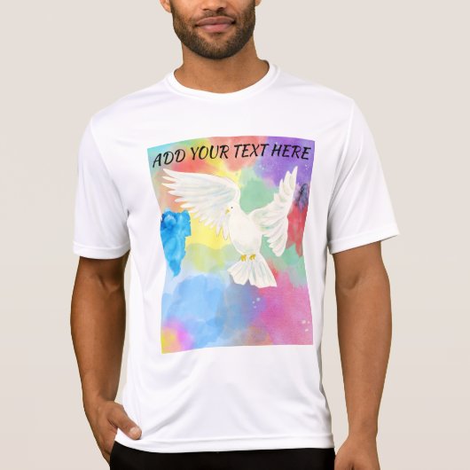 水カラフル鮮やか色の夏スプラッシュ夫 Tシャツ (正面)