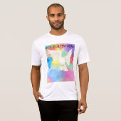 水カラフル鮮やか色の夏スプラッシュ夫 Tシャツ (正面フル)