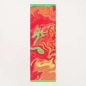 水カラフル鮮やか色パターン ヨガマット (正面)