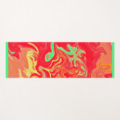 水カラフル鮮やか色パターン ヨガマット (正面(横))