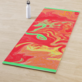 水カラフル鮮やか色パターン ヨガマット