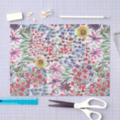 水カラフル鮮やか色フローラ植物学チス 薄葉紙 (クラフト)