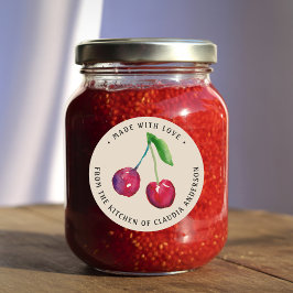 水カラーさくらんぼアートワークアーティザンパッケージング ラウンドシール