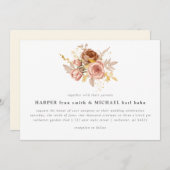 水カラーのシャンパンバラギルド結婚ズ 招待状 (正面/裏面)