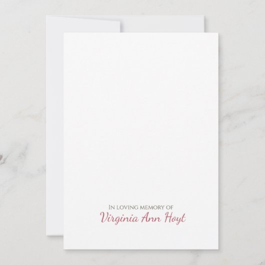 水カラーのメモリ内のフローラ悔やみや弔慰 (裏面)