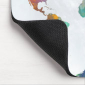 水カラーのワールドマップ マウスパッド (コーナー)