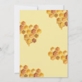 水カラーひまわりハニカム二日 招待状 (裏面)