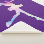 水カラーアイススケートで滑るガール シェルパブランケット (3/4)