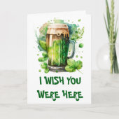 水カラーアイリッシュグリーンビールSt patricks dayカード 案内状 (正面)