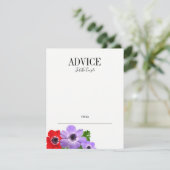 水カラーアネモンフローラ結婚のアドバイスカード アドバイスカード (スタンド正面)