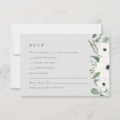 水カラーアネモン&ダスティグリーンユーカリRSVP 出欠カード (正面)