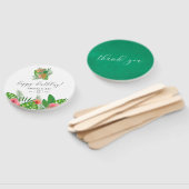 水カラーアロハルアウ（ハワイ式宴会）任意の年齢の誕生日パーティー ハンドファン (組立なし)